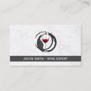 Tarjeta De Visita Mármol   Ensayos de vino   Bodega Wine Stain