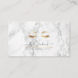 TARJETA DE VISITA MÁRMOL FAUX GOLD OYE LASHES