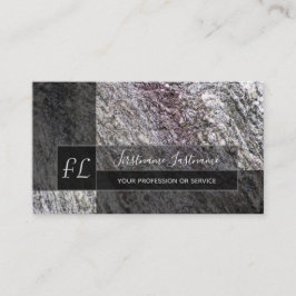 Tarjeta De Visita Mármol gris intenso estructura de mármol de roca m