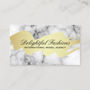 Tarjeta De Visita Mármol lux cepillado de oro