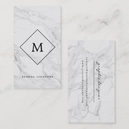 Tarjeta De Visita Mármol moderno del monograma