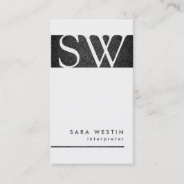 Tarjeta De Visita Mármol negro con habilidades especiales del intérp