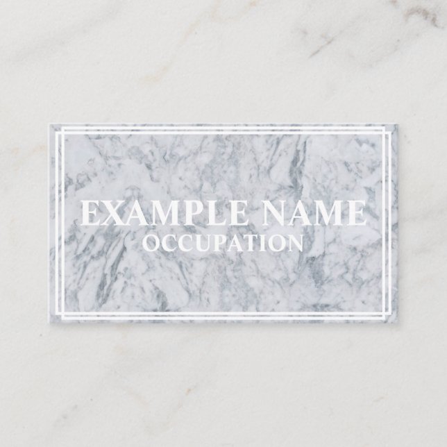 Tarjeta De Visita Mármol personalizado texturizado (americano) (Anverso)