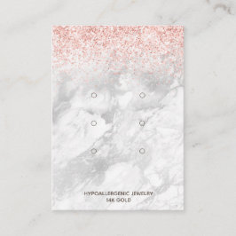 Tarjeta De Visita Mármol Purpurina de oro Rosa de 3 pares
