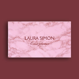 Tarjeta De Visita Mármol rosa profesional moderno