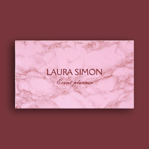 Tarjeta De Visita Mármol rosa profesional moderno