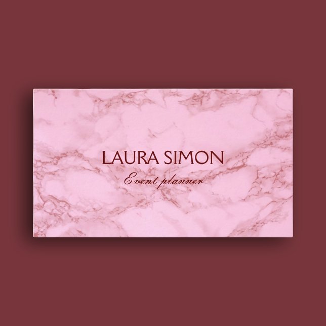 Tarjeta De Visita Mármol rosa profesional moderno (Chic and minimalist design - rose marble business card)