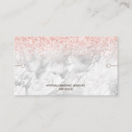 Tarjeta De Visita Mármol Rosa Purpurina dorado
