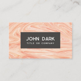 Tarjeta De Visita Mármol rosa y negro elegante