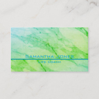 Tarjeta De Visita Mármol verde verde azulado, patrón abstracto de ac