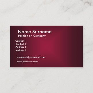 Tarjeta De Visita Maroon Business Card