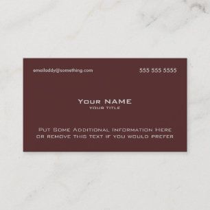Tarjeta De Visita Maroon moderno