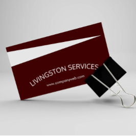 Tarjeta De Visita Maroon Profesional Curvo y Simple Moderno