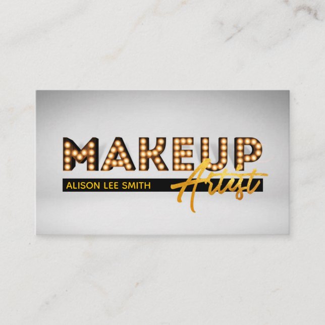 Tarjeta De Visita Márquez de artista maquillador (Anverso)