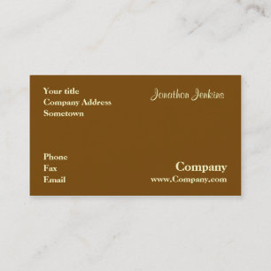 Tarjeta De Visita Marrón
