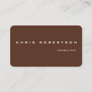Tarjeta De Visita Marrón Atractivo Encanto Moderno Minimalista