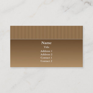 Tarjeta De Visita Marrón elegante con rayas