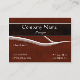 Tarjeta de visita marrón formal