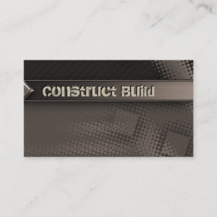 Tarjeta De Visita Marrón metalizado de los puntos del Grunge de la