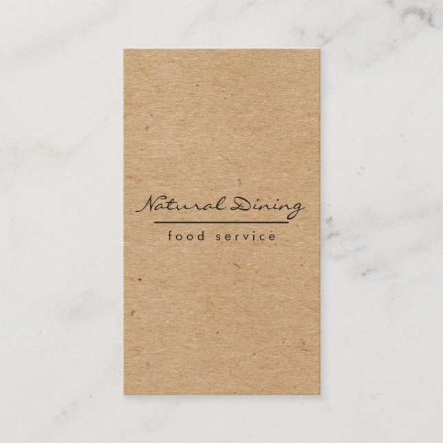 Tarjeta De Visita Marrón Minimalista natural (Anverso)