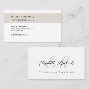 Tarjeta De Visita Marrón negro elegante y minimalista