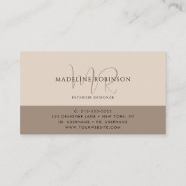 Tarjeta De Visita Marrón profesional moderno