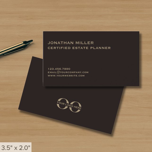 Tarjeta De Visita Marrón profesional simple mínimo (Subido por el creador)
