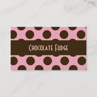 Tarjeta De Visita Marrón rosa y chocolate