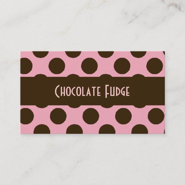Tarjeta De Visita Marrón rosa y chocolate (Anverso)