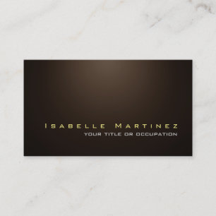 Tarjeta De Visita Marrón Sepia Sofisticado Moderno Profesional