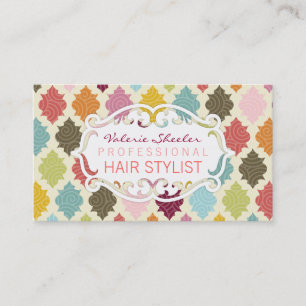 Tarjeta De Visita Marroquí colorido Quatrefoil - Bizcards de encarg