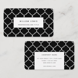 Tarjeta De Visita Marroquí negro y blanco