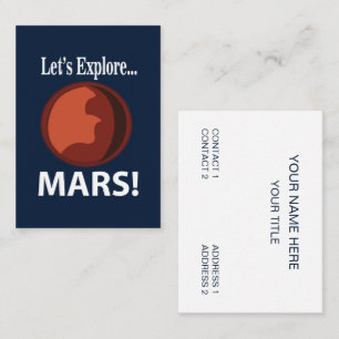 Tarjeta De Visita Mars Exploremos Marte