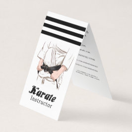 Tarjeta De Visita Martial Arts Sensei Black Belt Business Card