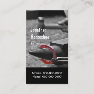Tarjeta De Visita Martilleo de un zapato caliente en forma