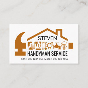 Tarjeta De Visita Martillo de reparación creativa para hombre habili