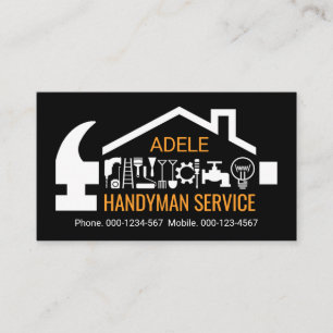 Tarjeta De Visita Martillo de reparación de mano de obra creativa Te