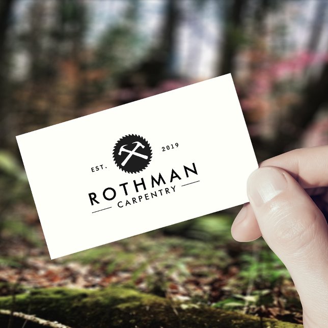 Tarjeta De Visita Martillo Handyman y Carpintero de Saw (Subido por el creador)