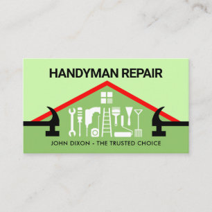Tarjeta De Visita Martillo Herramienta de reparación de techado para