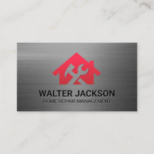Tarjeta De Visita Martillo Llave Casa Logo   Renovaciones del Hogar