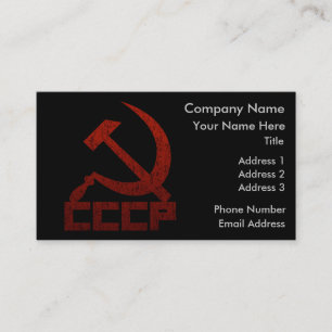 Tarjeta De Visita Martillo y hoz de CCCP