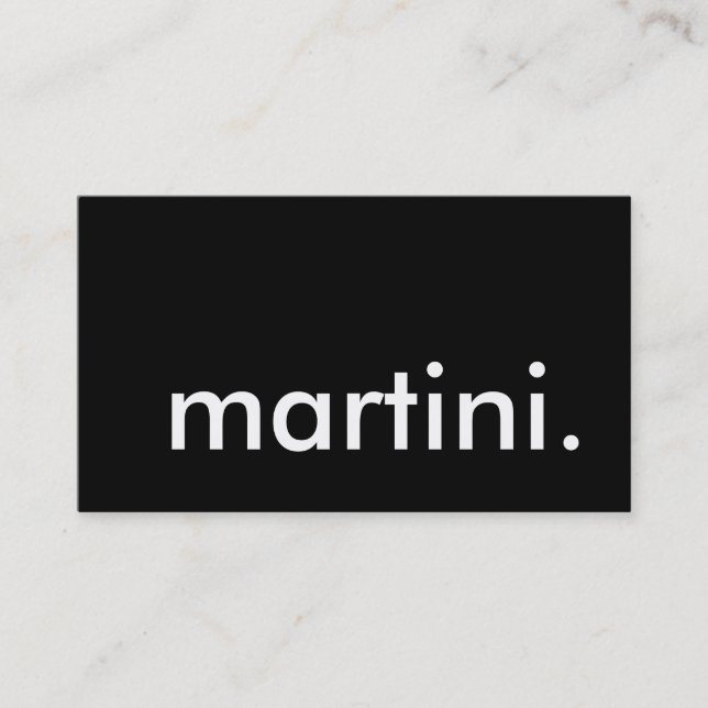 Tarjeta De Visita martini. (Anverso)