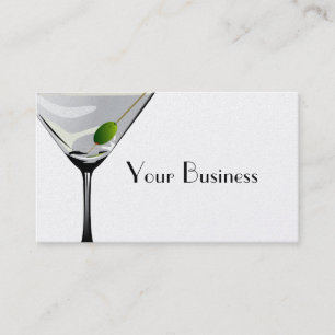 Tarjeta De Visita Martini Cocktail Business Card Platinum