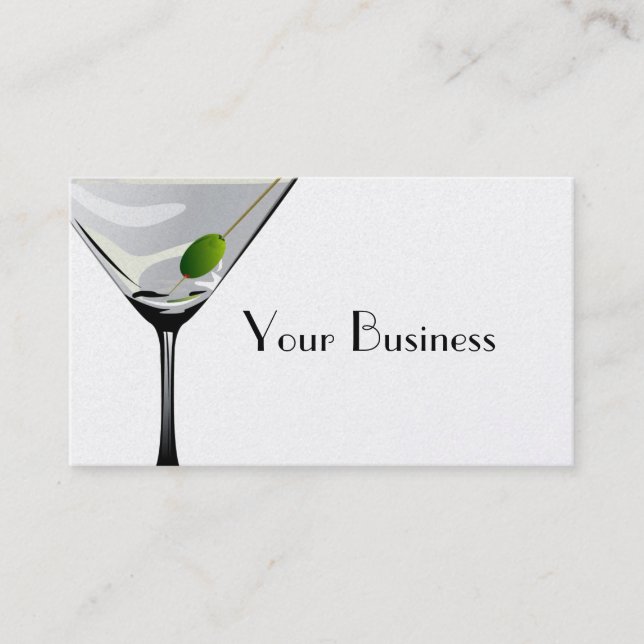 Tarjeta De Visita Martini Cocktail Business Card Platinum (Anverso)