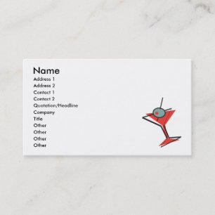 Tarjeta De Visita martini de aceituna retro