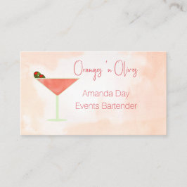 Tarjeta De Visita Martini Glass Business Card