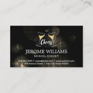 Tarjeta De Visita Martini Glasses Clink