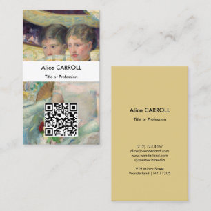 Tarjeta De Visita Mary Cassatt - El Palco - Código QR