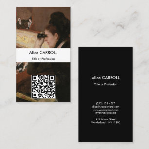 Tarjeta De Visita Mary Cassatt - En el Palco - Código QR
