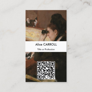Tarjeta De Visita Mary Cassatt - In Loge - QR Code